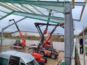 Hallenbau durch die Zimmerei Andreas Fendt