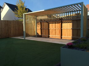 Pergola gefertigt von der Zimmerei Andreas Fendt