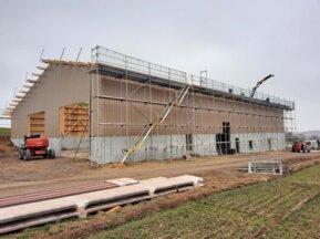 Bau eines Holzhauses durch die Zimmerei Andreas Fendt